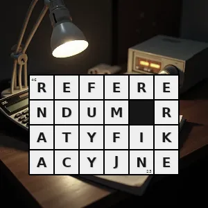 Hasło krzyżówkowe referendum ratyfikacyjne - referendum ratyfikacyjne – rozwiązanie, synonimy, podpowiedzi i definicje krzyżówkowe